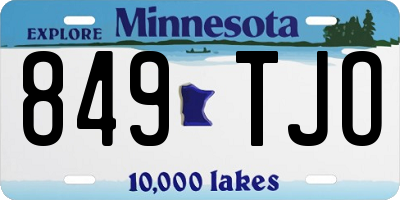 MN license plate 849TJO