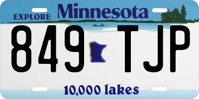 MN license plate 849TJP