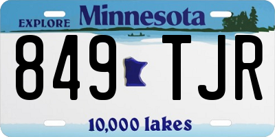 MN license plate 849TJR