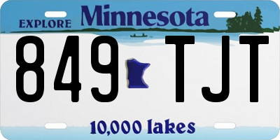 MN license plate 849TJT