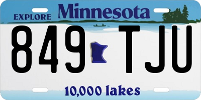 MN license plate 849TJU