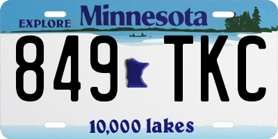 MN license plate 849TKC