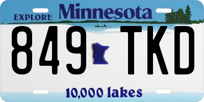 MN license plate 849TKD