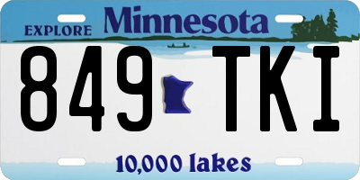 MN license plate 849TKI
