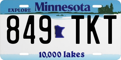 MN license plate 849TKT