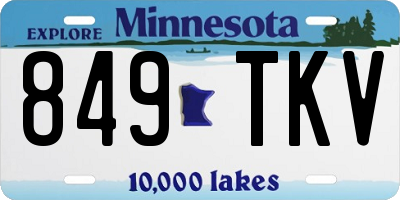MN license plate 849TKV