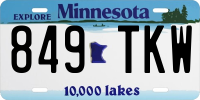 MN license plate 849TKW