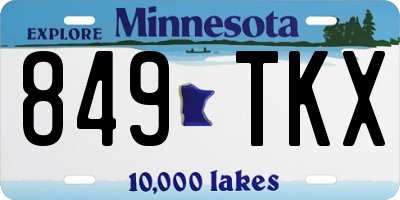 MN license plate 849TKX