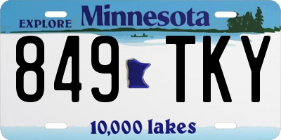 MN license plate 849TKY