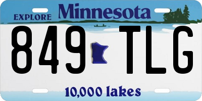 MN license plate 849TLG