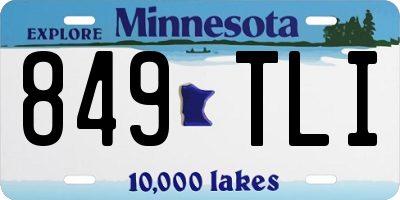 MN license plate 849TLI