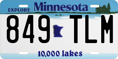 MN license plate 849TLM