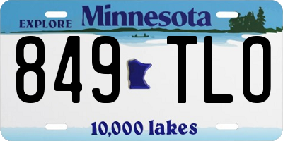 MN license plate 849TLO