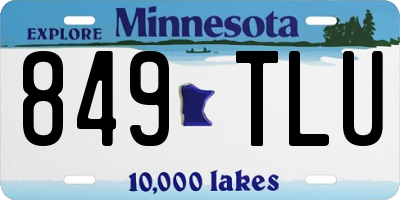 MN license plate 849TLU