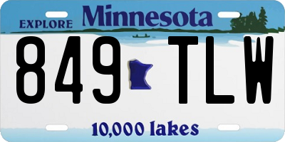 MN license plate 849TLW