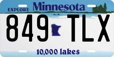 MN license plate 849TLX