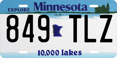 MN license plate 849TLZ