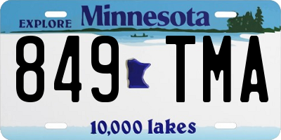 MN license plate 849TMA