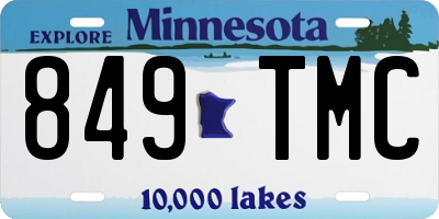 MN license plate 849TMC