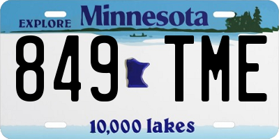 MN license plate 849TME