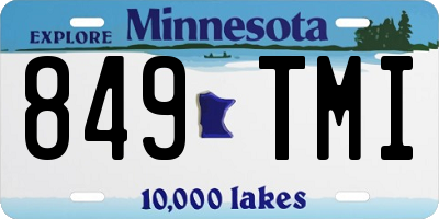 MN license plate 849TMI