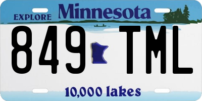 MN license plate 849TML