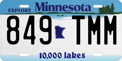 MN license plate 849TMM