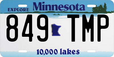 MN license plate 849TMP