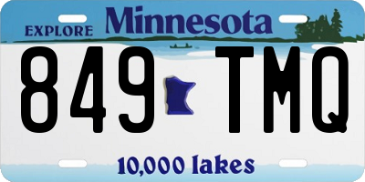 MN license plate 849TMQ