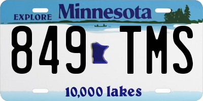 MN license plate 849TMS