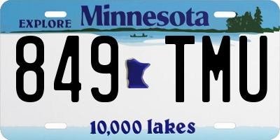 MN license plate 849TMU