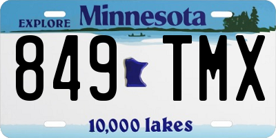 MN license plate 849TMX