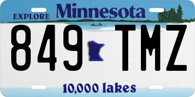 MN license plate 849TMZ