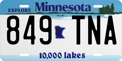 MN license plate 849TNA