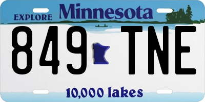 MN license plate 849TNE