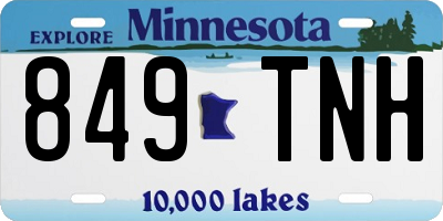 MN license plate 849TNH