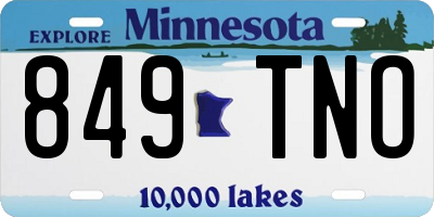 MN license plate 849TNO