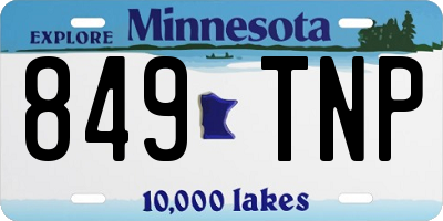 MN license plate 849TNP