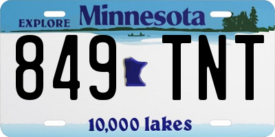 MN license plate 849TNT