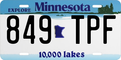 MN license plate 849TPF