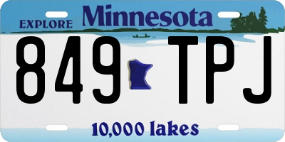 MN license plate 849TPJ