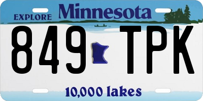 MN license plate 849TPK