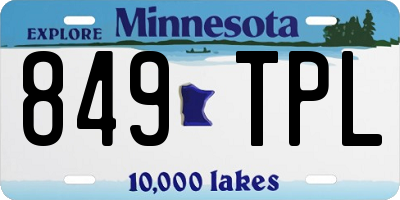 MN license plate 849TPL