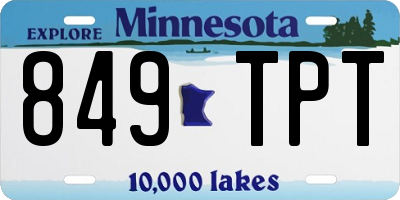 MN license plate 849TPT