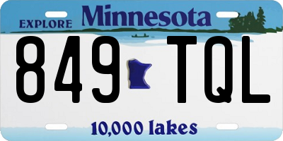 MN license plate 849TQL