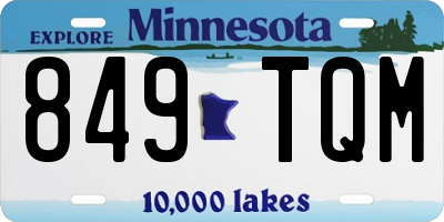 MN license plate 849TQM
