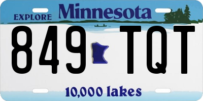 MN license plate 849TQT
