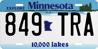 MN license plate 849TRA