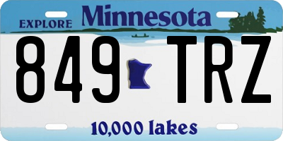 MN license plate 849TRZ