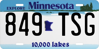 MN license plate 849TSG